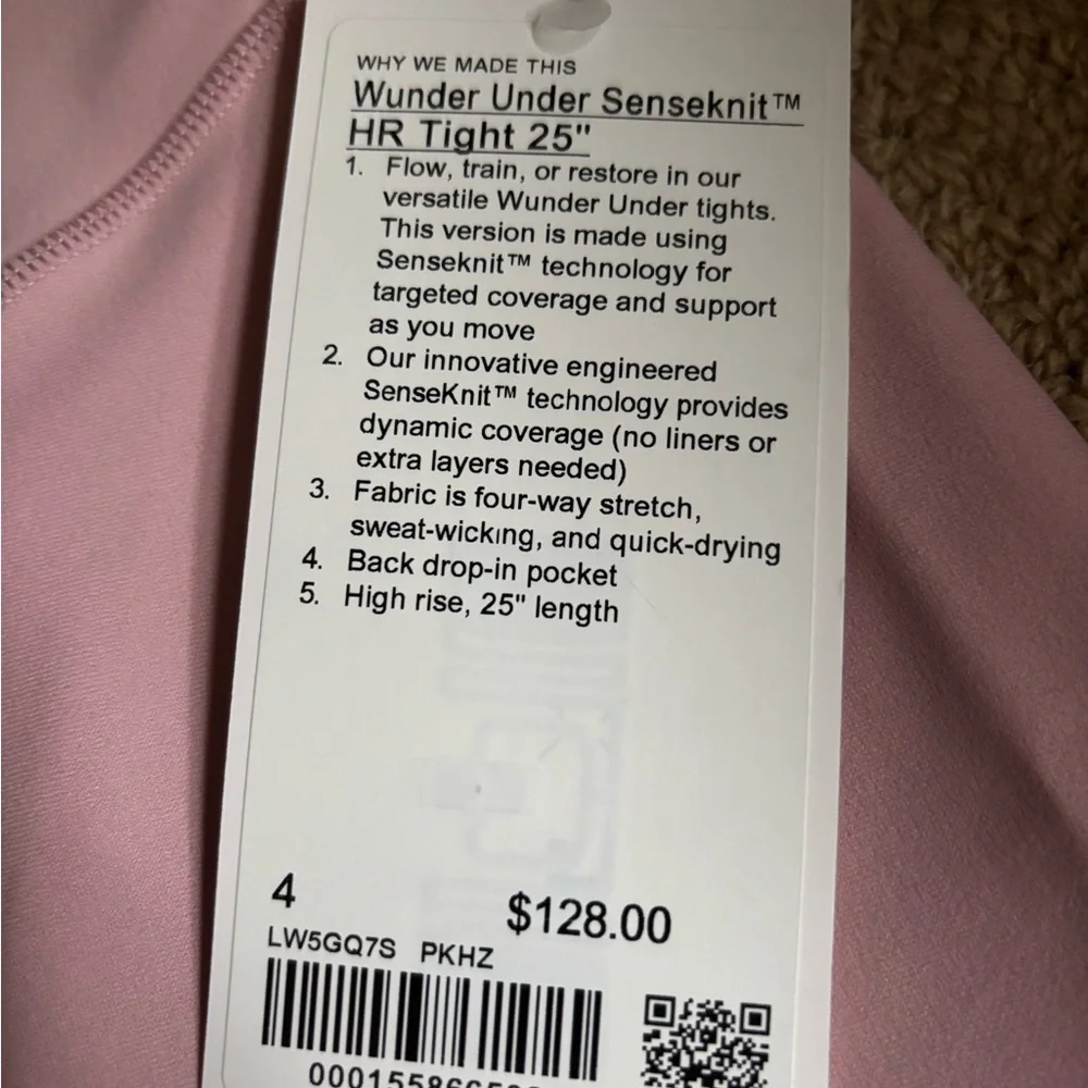 Lululemon Wunder Under Senseknit HR Tight 25” size 4 NWT - Picture 8 of 8